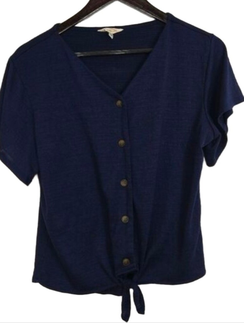 Weatherproof Navy short sleeve top